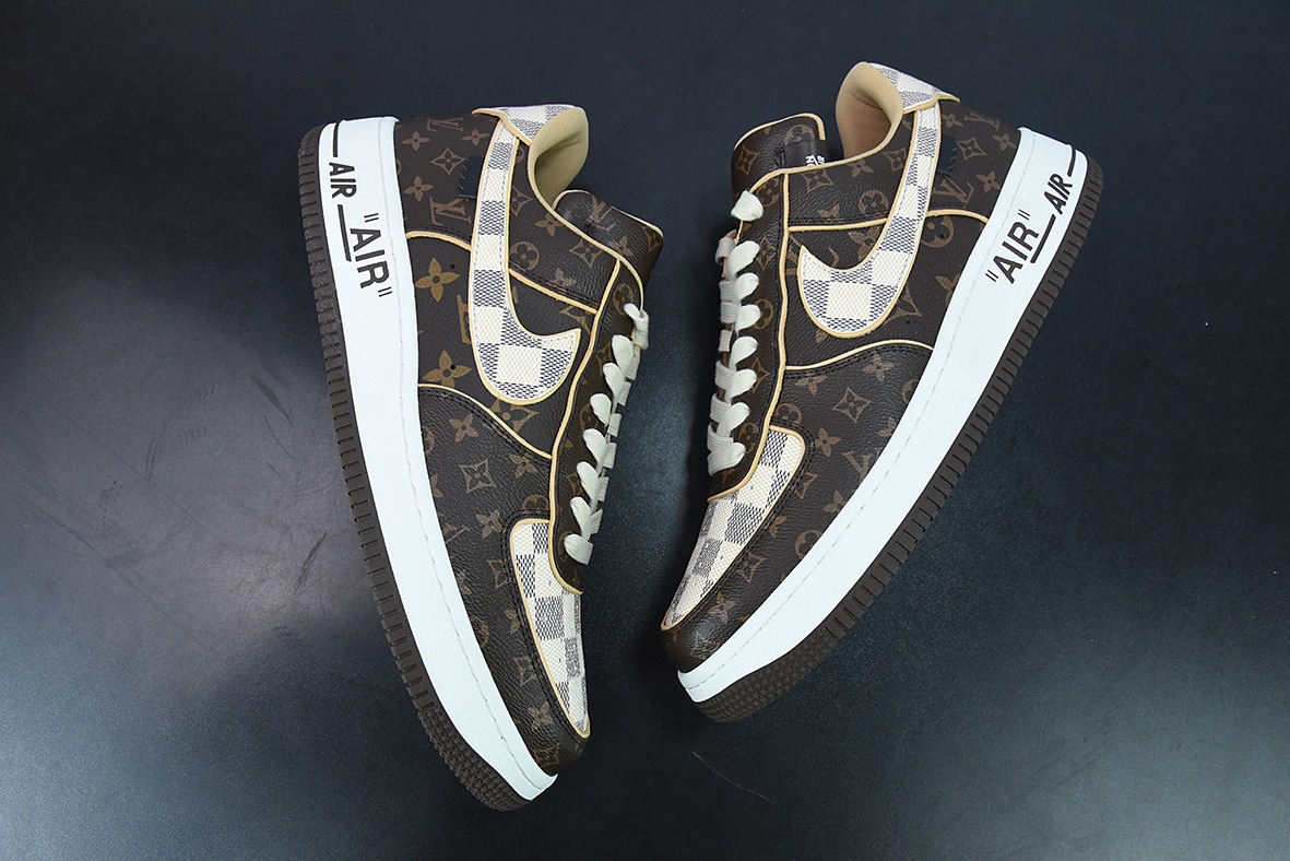代购级 LVx Nk Air Force 1 Low 路易斯威登驴牌LV联名 空军一号 休闲运动板鞋