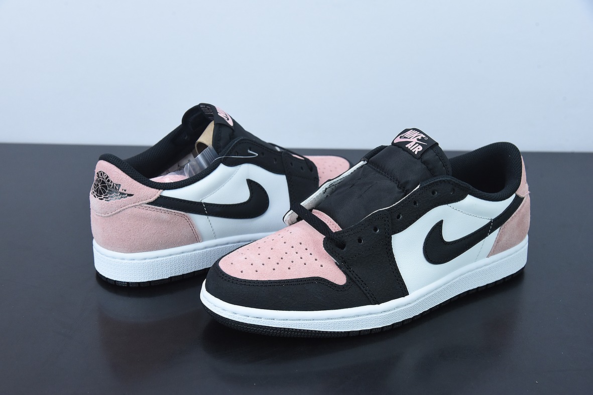 D0F5S4 纯原 Air Jordan AJ1 Low OG 黑粉爆裂纹低帮 货号：CZ0790-061