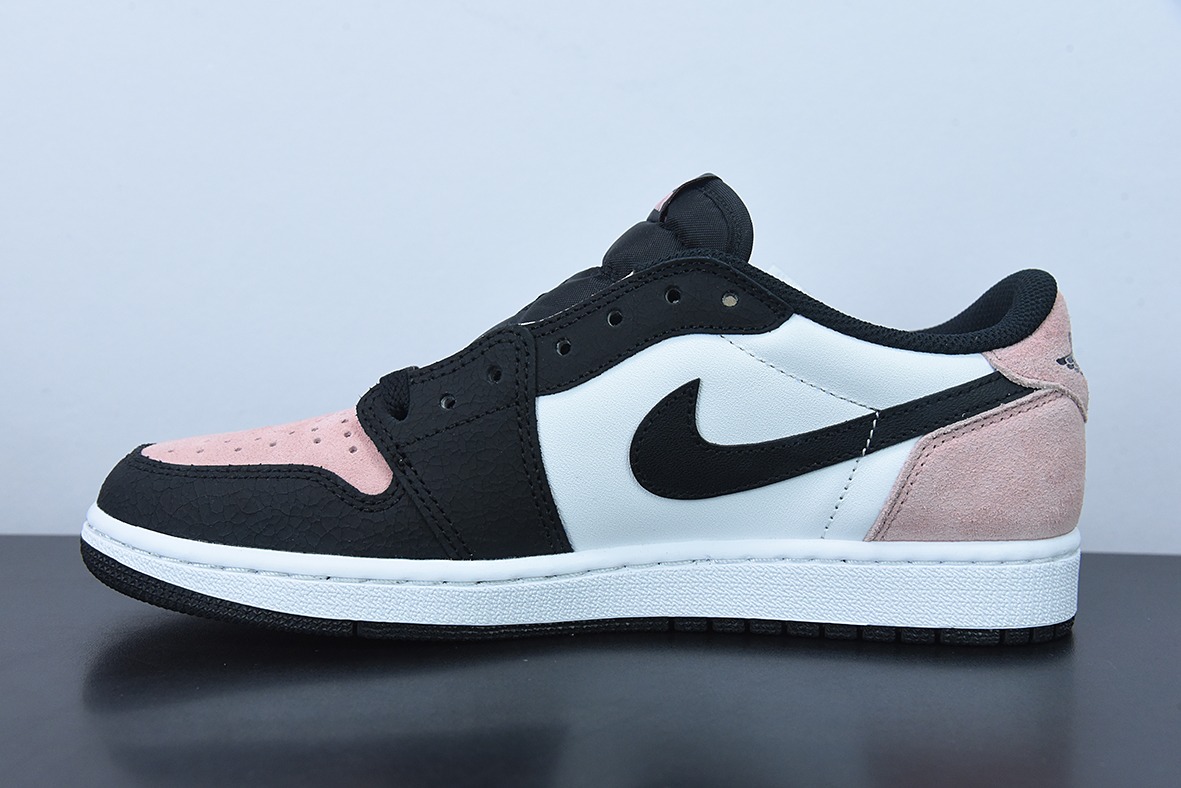 D0F5S4 纯原 Air Jordan AJ1 Low OG 黑粉爆裂纹低帮 货号：CZ0790-061