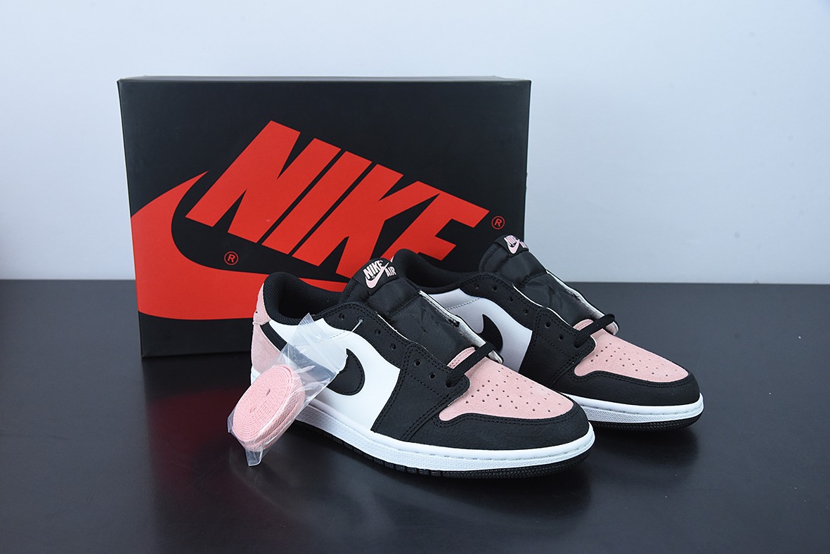 D0F5S4 纯原 Air Jordan AJ1 Low OG 黑粉爆裂纹低帮 货号：CZ0790-061