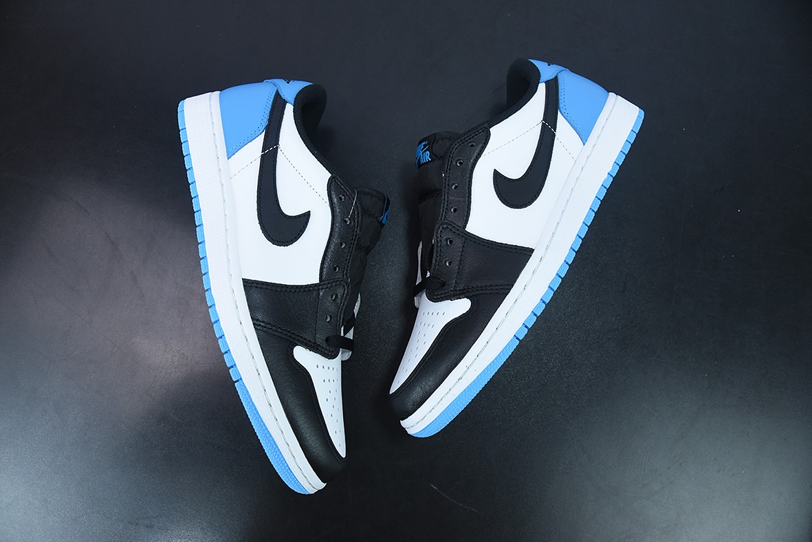 D0F5S4 纯原 Air Jordan AJ1 Low OG  黑蓝脚趾低帮 货号：CZ0790-104