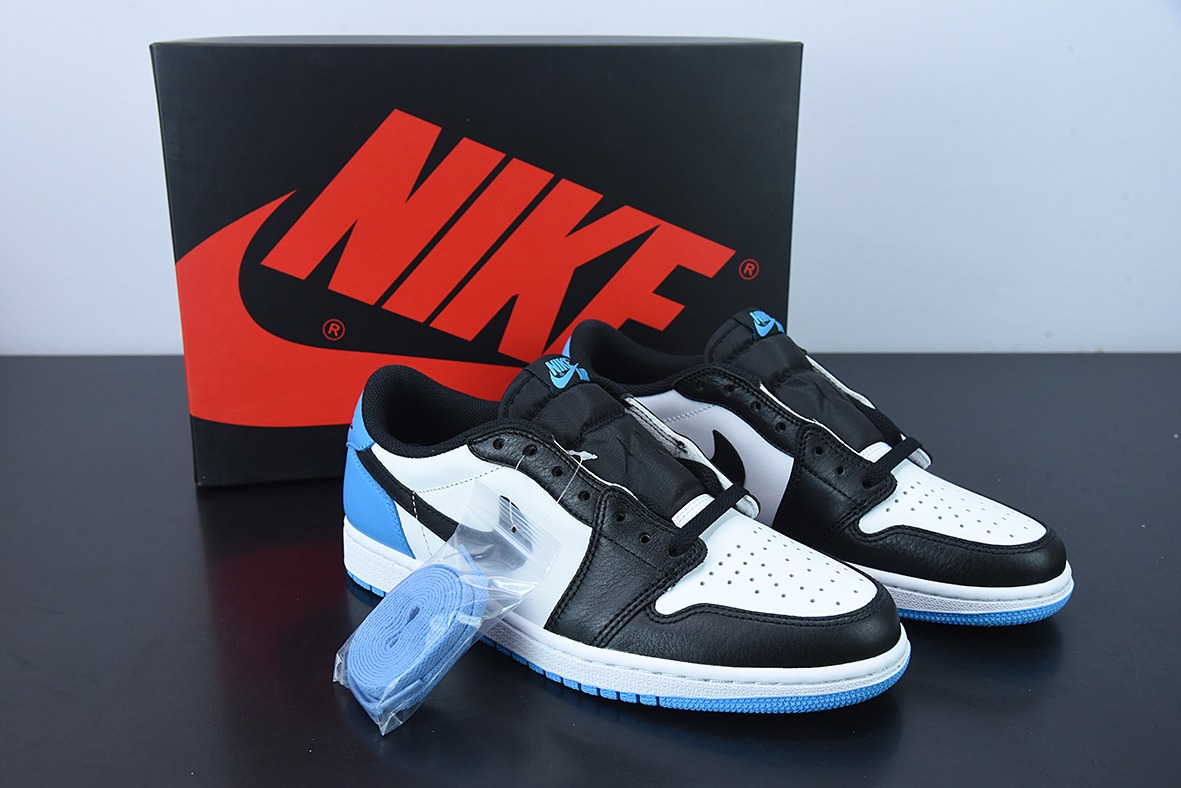 D0F5S4 纯原 Air Jordan AJ1 Low OG  黑蓝脚趾低帮 货号：CZ0790-104