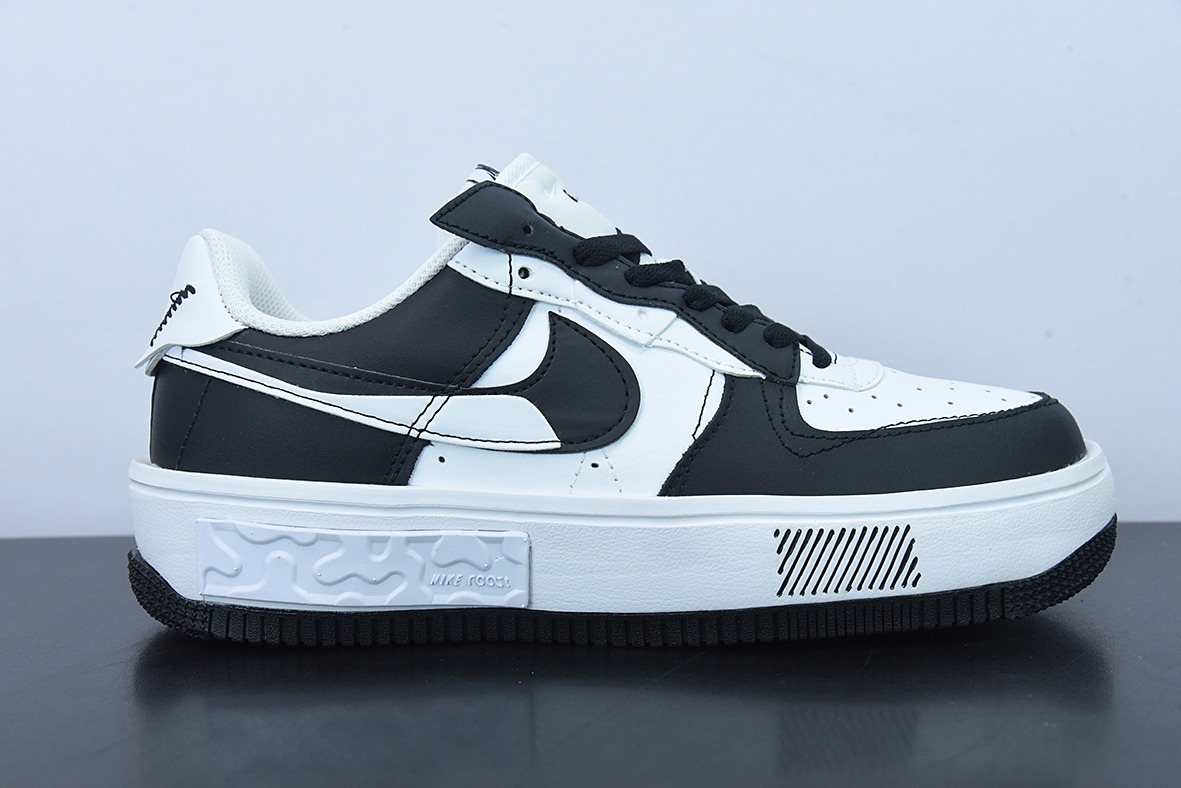 Nike Wmns Air Force 1 Fontanka"Black/White/Grey"空军一号 皮革黑白深灰”低帮运动鞋 货号CW6688-611
