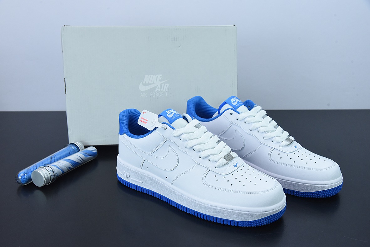 Nike Air Force 1’07 LV8" White/UNC"空军一号经典白北卡蓝”低帮运动跑鞋 货号:DR9867-101