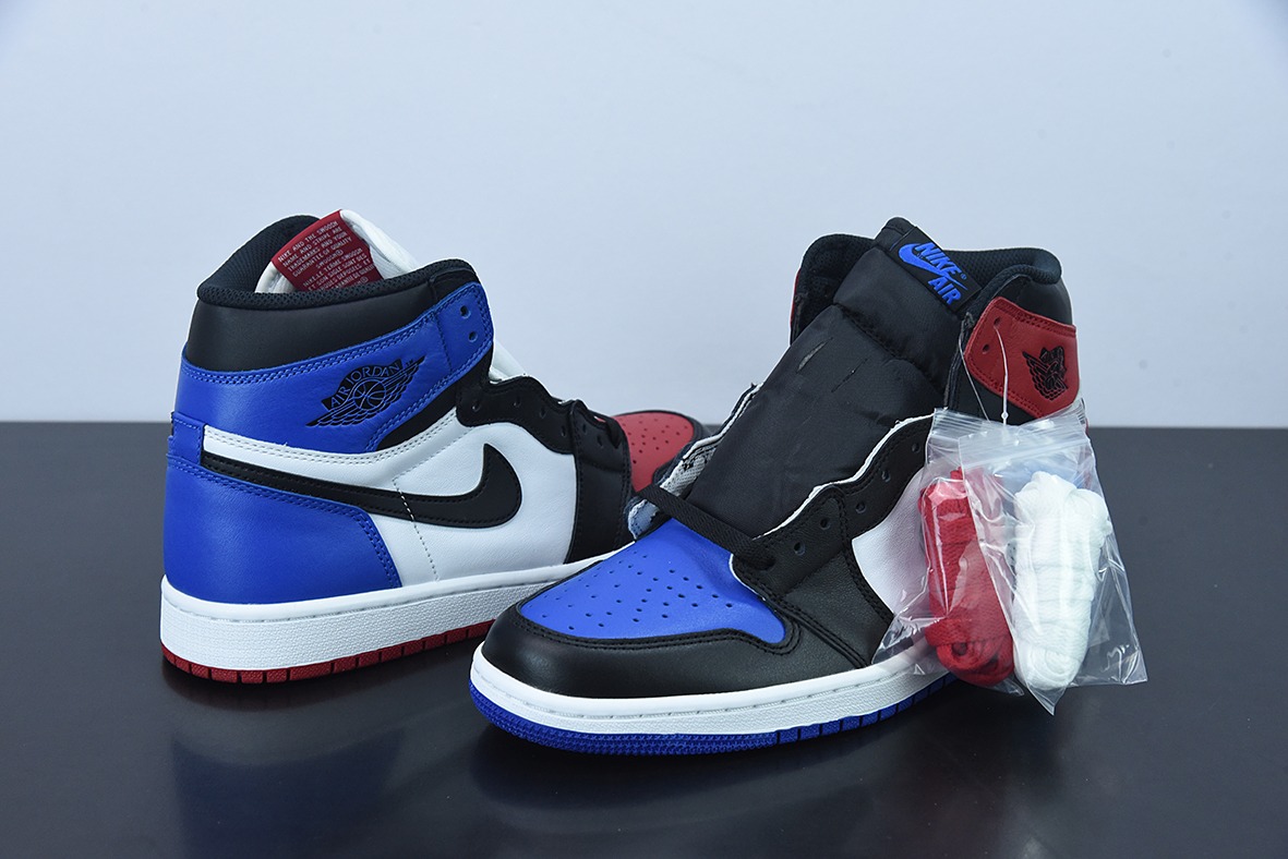 L00H6 Air Jordan 1 TOP3 AJ1 黑红鸳鸯 AJ1高帮篮球鞋 货号:555088-026