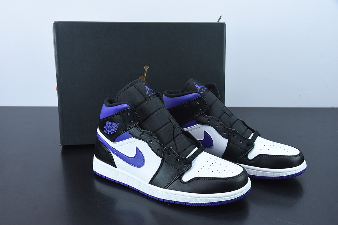 纯原版 NK Air Jordan 1 Mid AJ1乔1中帮文化篮球鞋 货号：554724 095