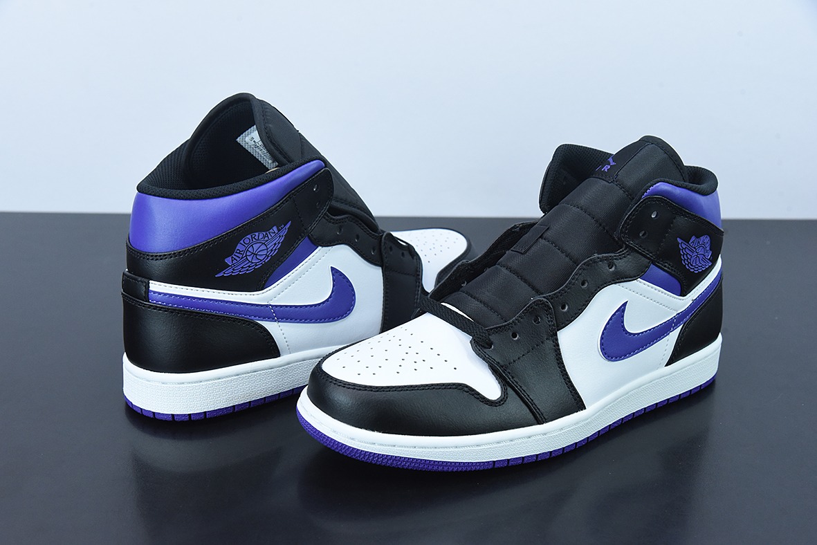 纯原版 NK Air Jordan 1 Mid AJ1乔1中帮文化篮球鞋 货号：554724 095