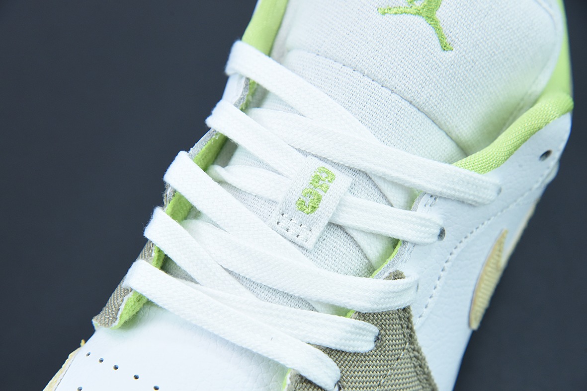纯原版  Air Jordan 1 Low AJ1白粉棕拼接休闲女子低帮货号：DJ0341-100