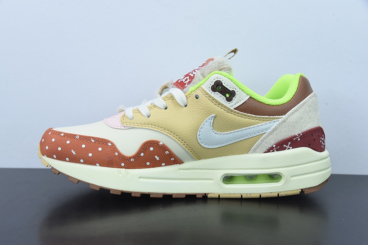[Air Force Series]Nike Air Max 1 PRM "Best Friend" Pastoral Dog Theme Retro Ca
