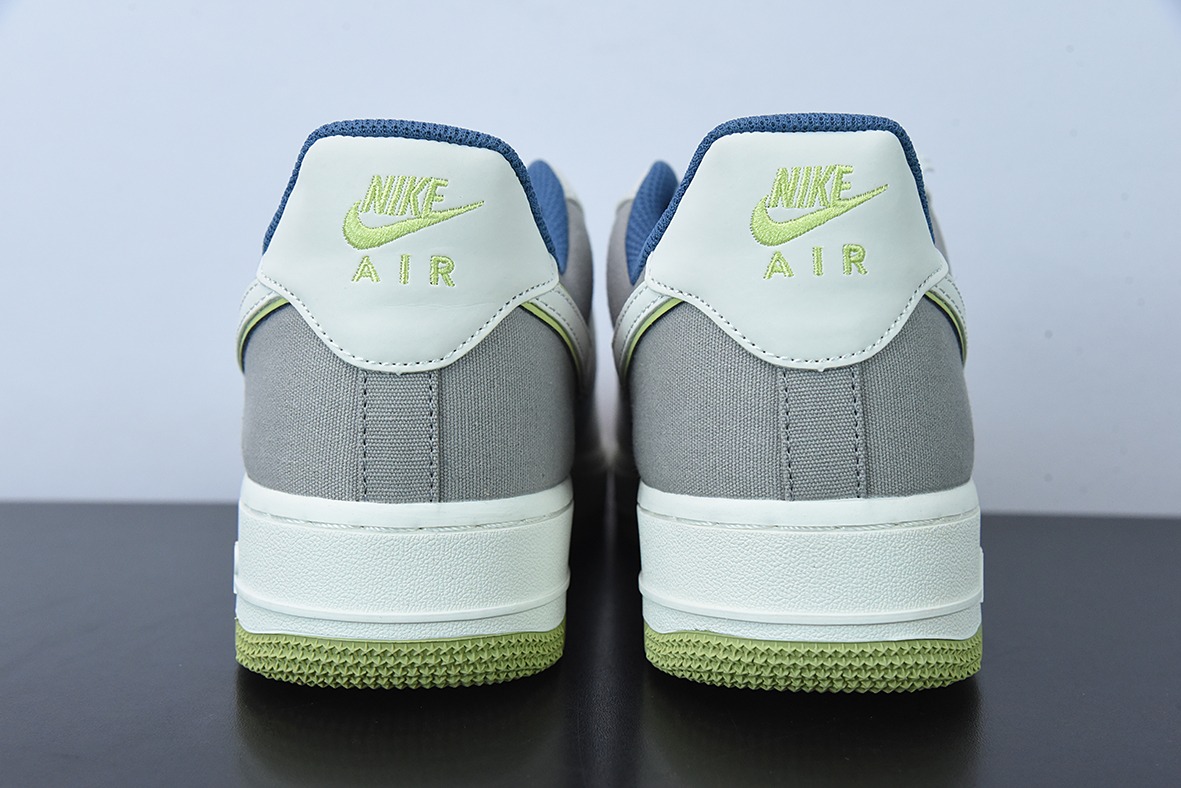 NK Air Force 1 '07 蓝绿布面空军一号低帮休闲板鞋 Size：DG2296-025