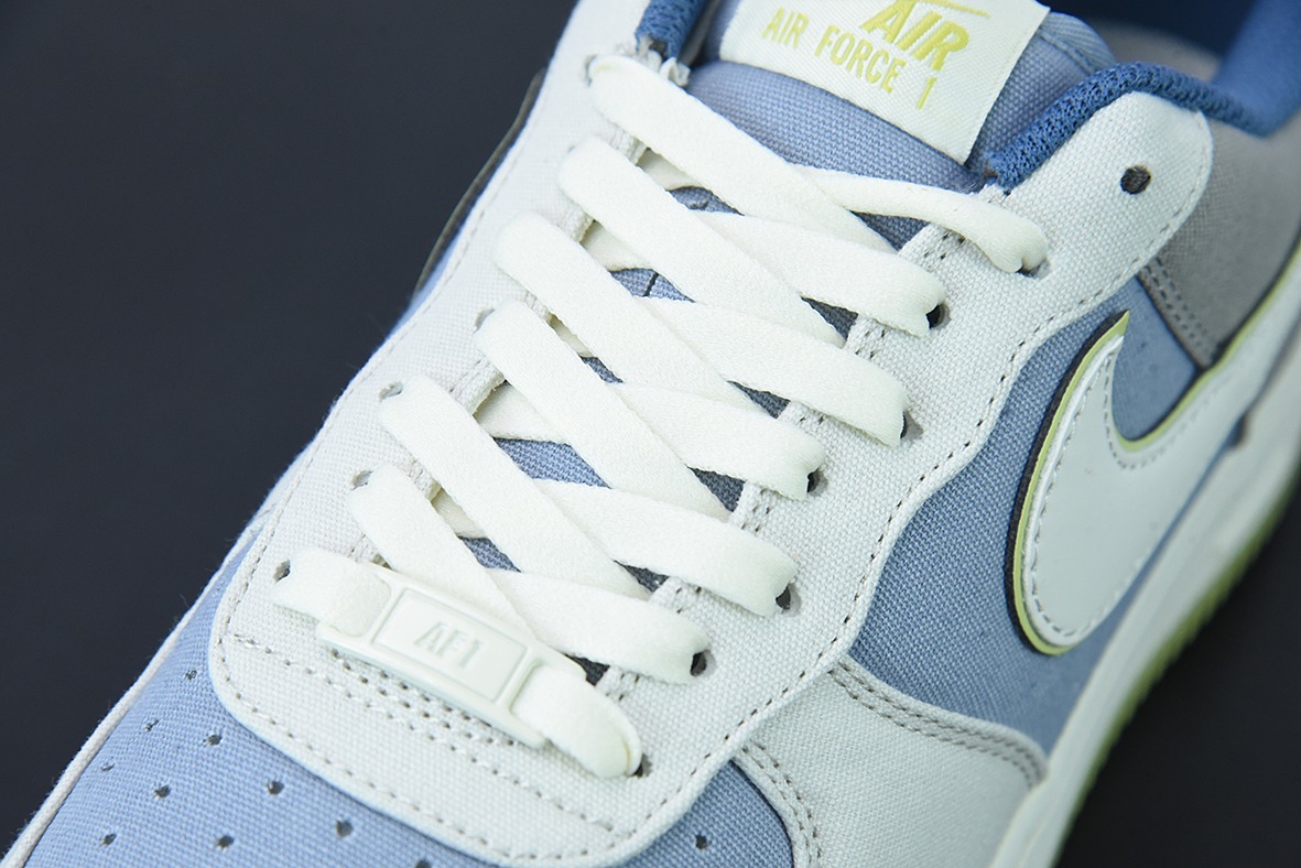 NK Air Force 1 '07 蓝绿布面空军一号低帮休闲板鞋 Size：DG2296-025