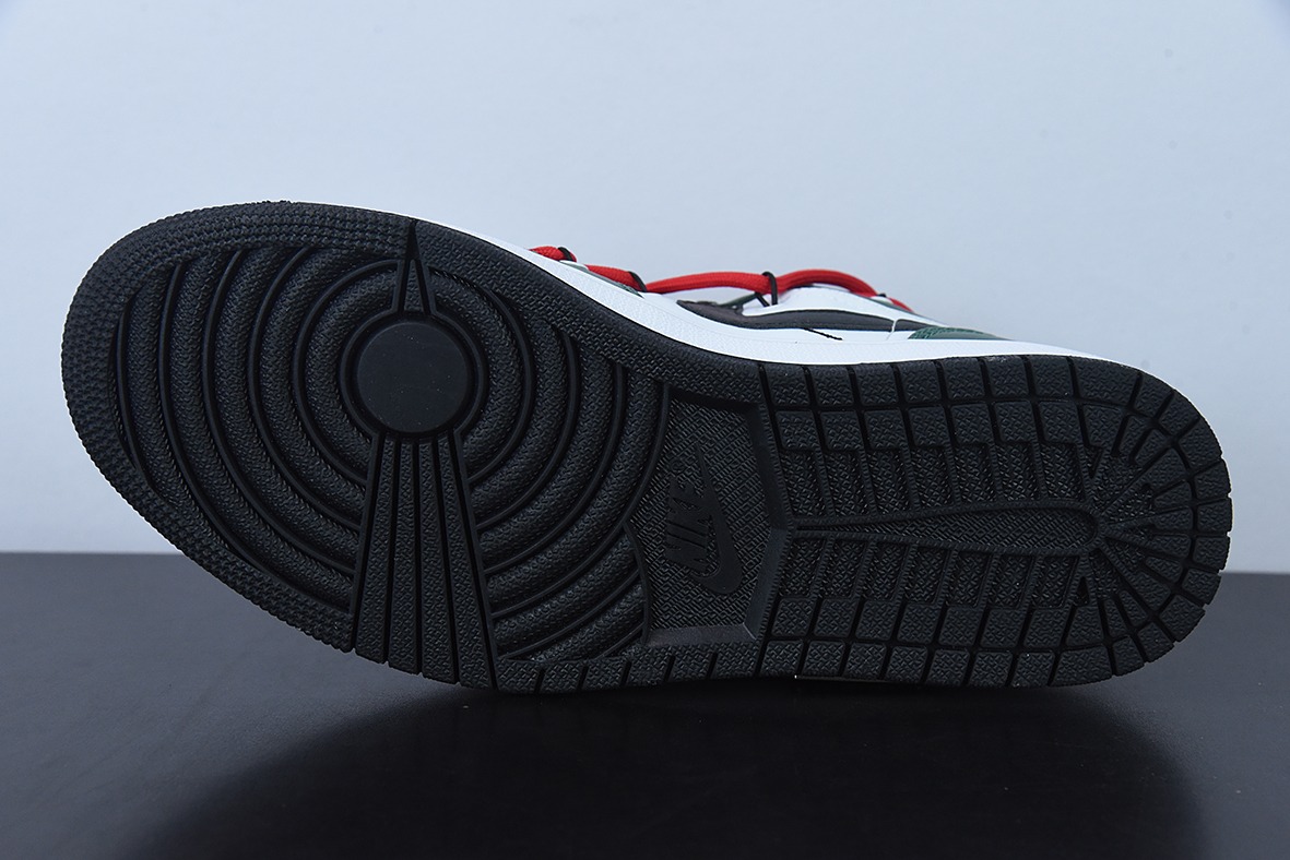 Air Jordan 1 Low 抽绳 白绿 AJ1乔1低帮休闲板鞋 货号:553558 062 尺码35.5-47