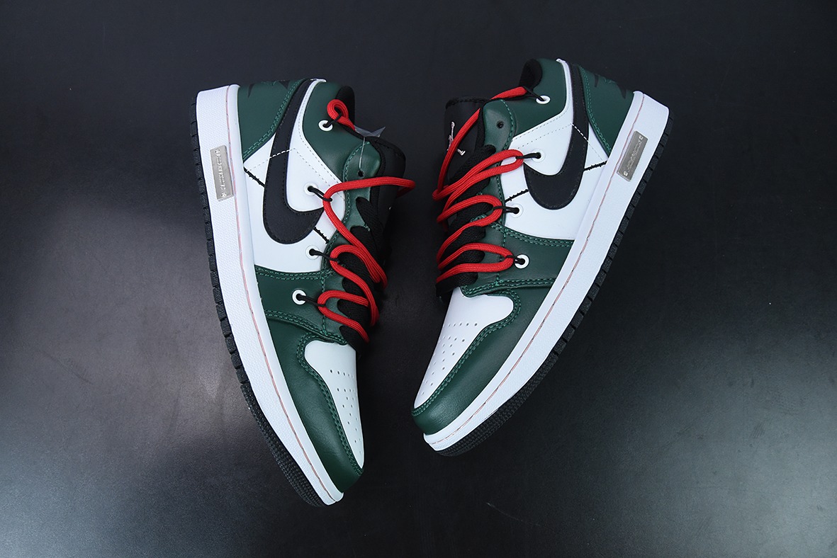 Air Jordan 1 Low 抽绳 白绿 AJ1乔1低帮休闲板鞋 货号:553558 062 尺码35.5-47