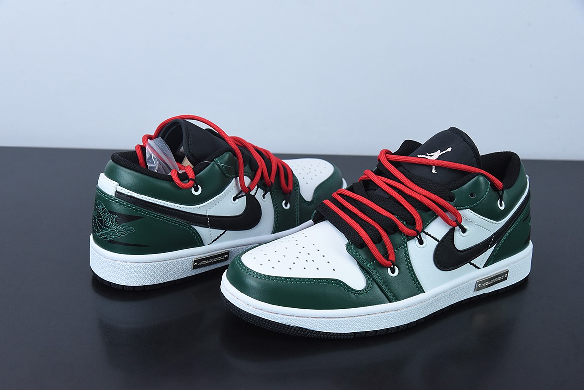 Air Jordan 1 Low 抽绳 白绿 AJ1乔1低帮休闲板鞋 货号:553558 062 尺码35.5-47