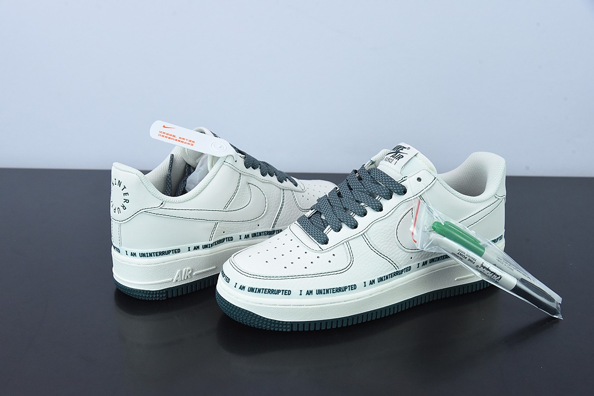 K09L3 纯原Uninterrupted x Air Force 1 "MORE THAN"“白绿签名涂鸦3M”低帮运动鞋 货号:UI8969-639