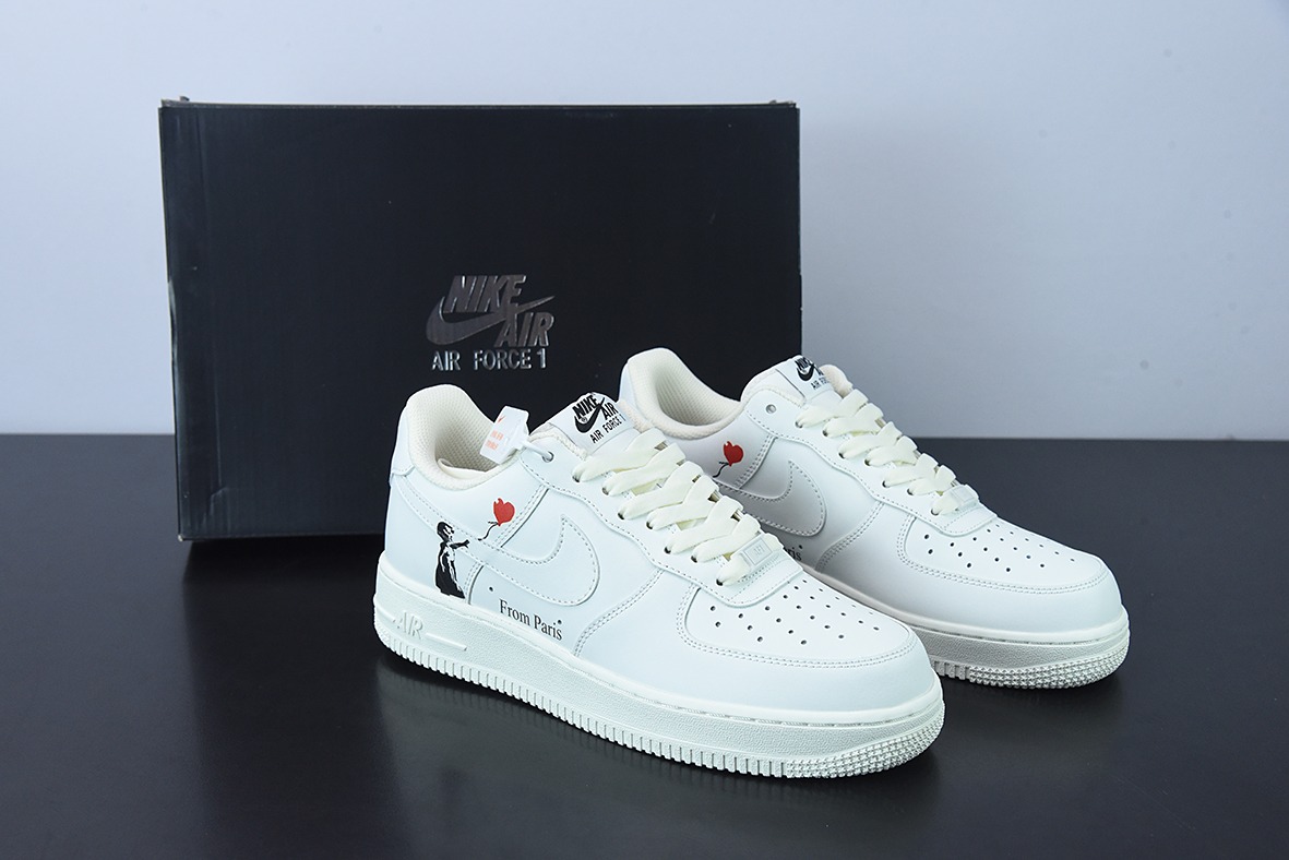 NK Air Force 1 Low ’07 情人节爱心配色 空军一号低帮休闲板鞋货号：LZ5988-505