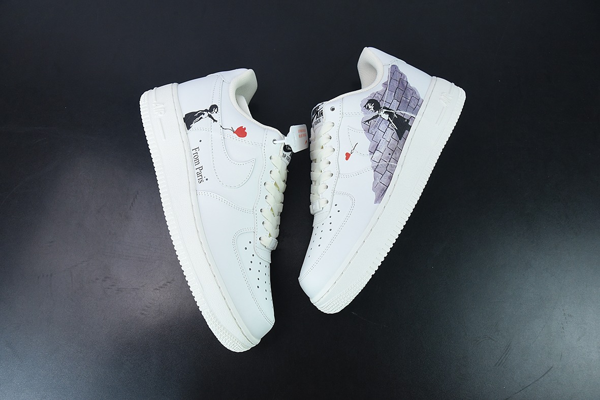 NK Air Force 1 Low ’07 情人节爱心配色 空军一号低帮休闲板鞋货号：LZ5988-505
