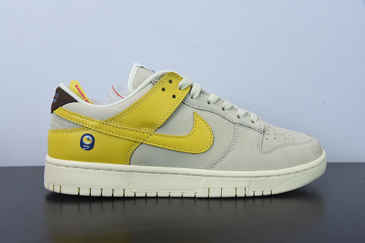 W05S4纯原NK Wmns SB Dunk Low LX"Banana"扣篮系列低帮休闲运动滑板板鞋“米白黄香蕉”货号:DR5487-100