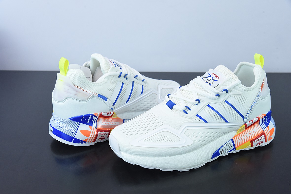 ZX 2K Adidas Originals ZX 2K Boost 阿迪达斯爆米花复古经典运动鞋GX2718