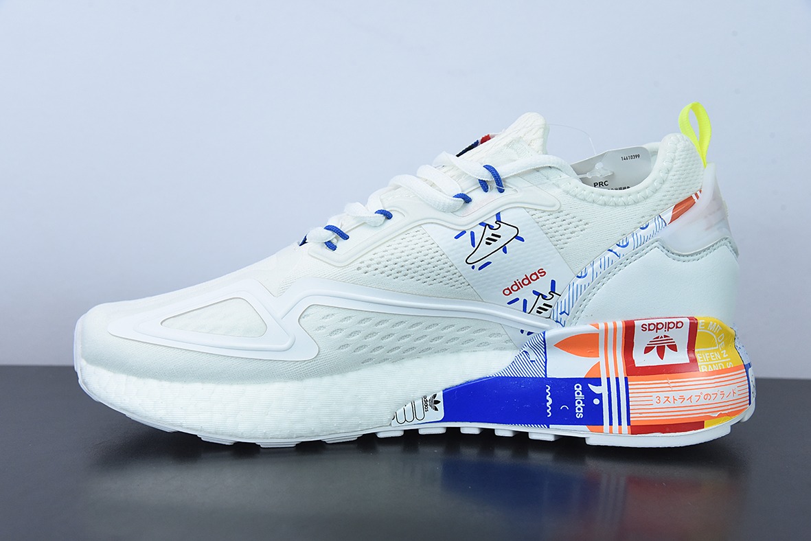 ZX 2K Adidas Originals ZX 2K Boost 阿迪达斯爆米花复古经典运动鞋GX2718