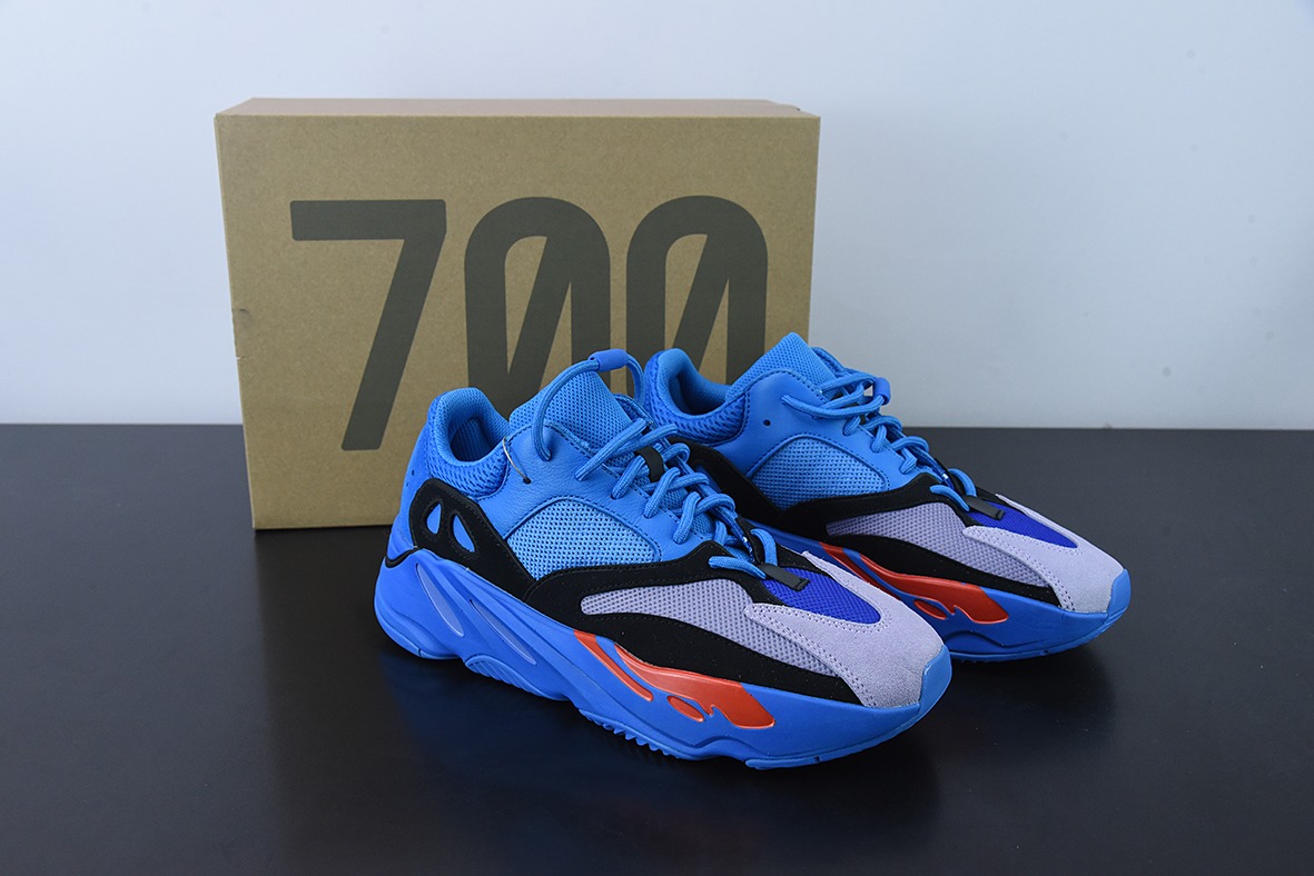 Ad Yeezy Boost 700 "Hi-Res Blue" HP6674 侃爷椰子700 黑蓝紫配色跑鞋货号:HQ6980