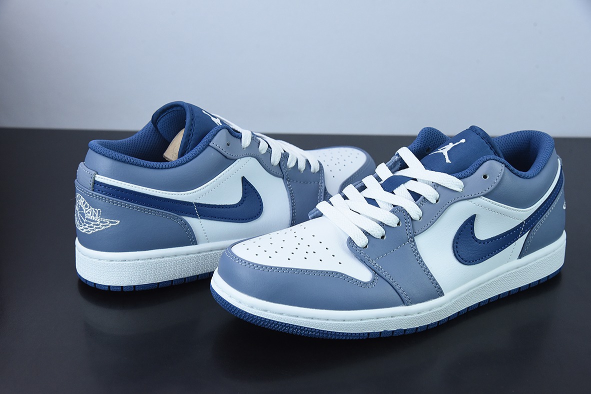 Air Jordan 1 Low AJ1 乔1海军蓝 低帮文化休闲运动板鞋货号:553558-414