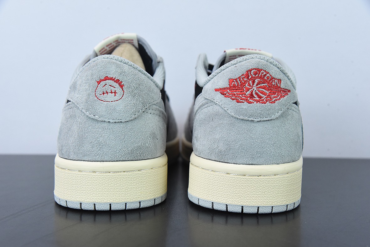 O07M3 DT纯原Travis Scott x Fragment x Air Jordan 1 Low 乔一倒勾低帮货号：DM7866-001