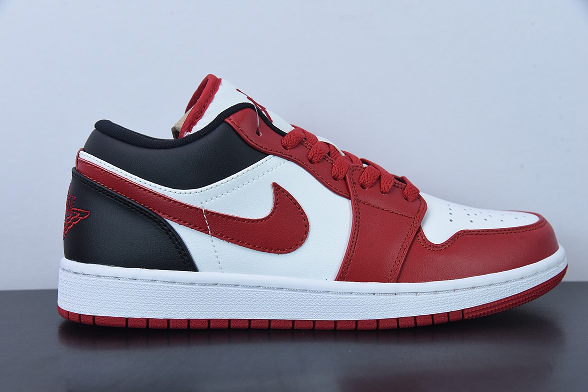 Air Jordan 1 Low "Chicago Bulls" AJ1 乔1黑白红低帮运动鞋 货号:DC0774-160