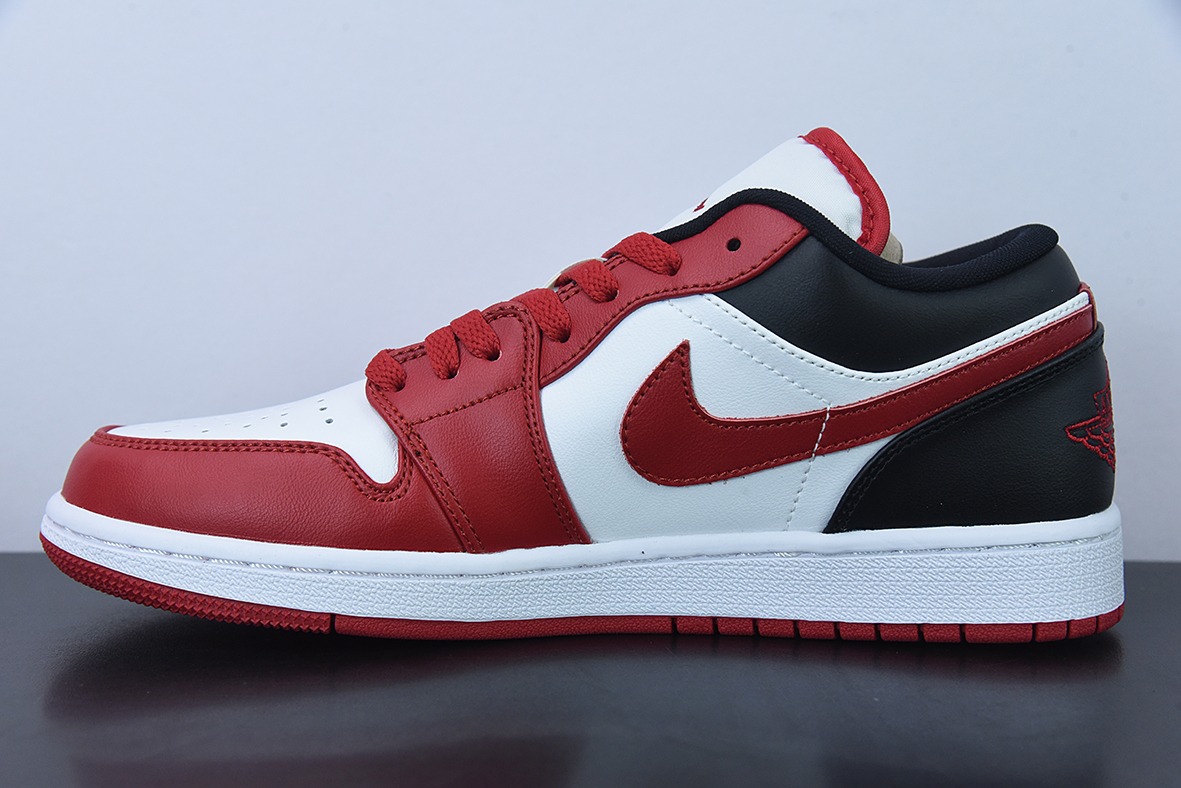 Air Jordan 1 Low "Chicago Bulls" AJ1 乔1黑白红低帮运动鞋 货号:DC0774-160