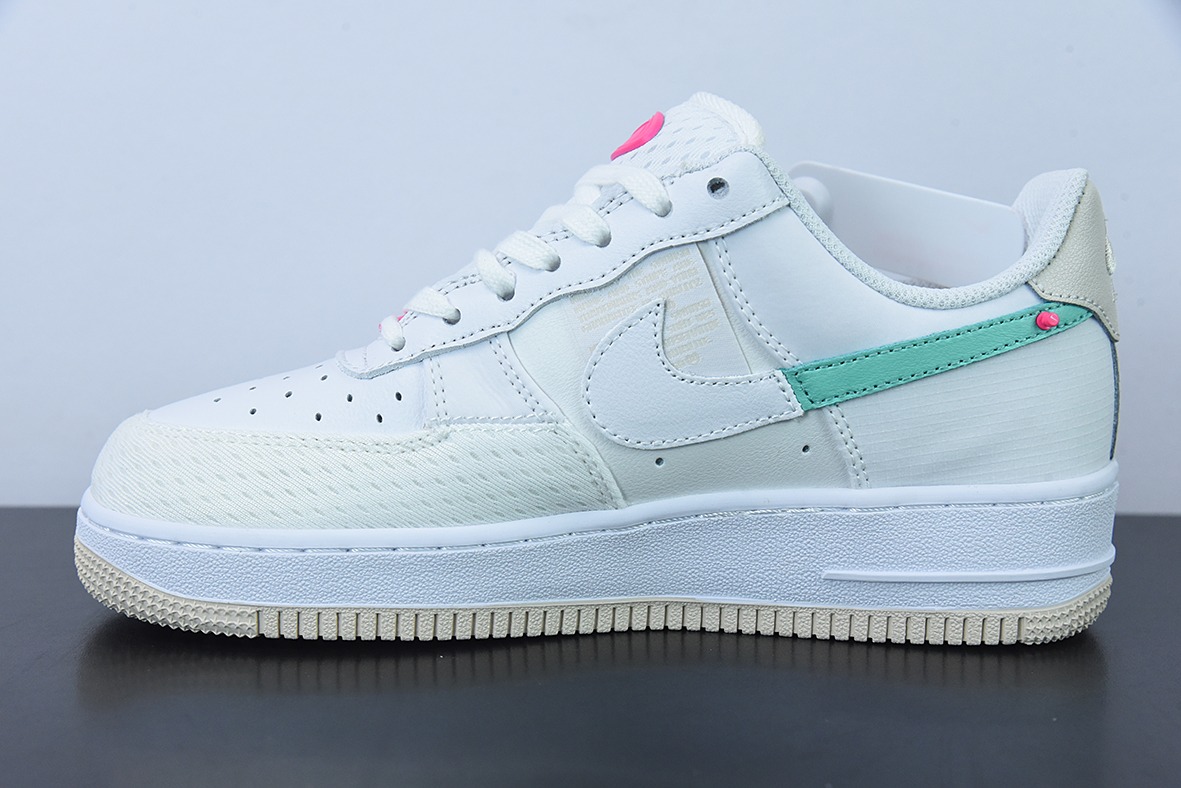 NK Air Force 1 Low 空军一号低帮百搭休闲运动板鞋 白粉拼接 货号：DX6061-111