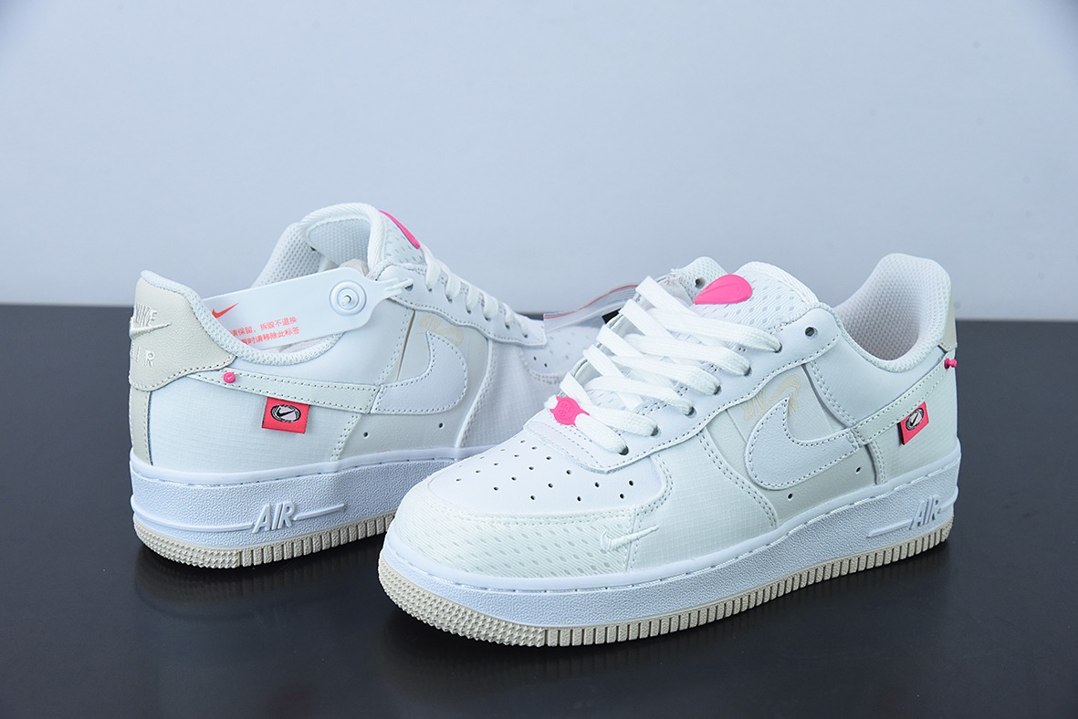 NK Air Force 1 Low 空军一号低帮百搭休闲运动板鞋 白粉拼接 货号：DX6061-111
