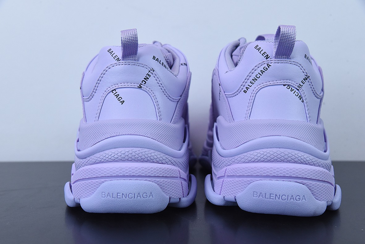 巴黎世家/Balenciaga 巴黎世家三代  紫色弹幕做旧厚底老爹鞋