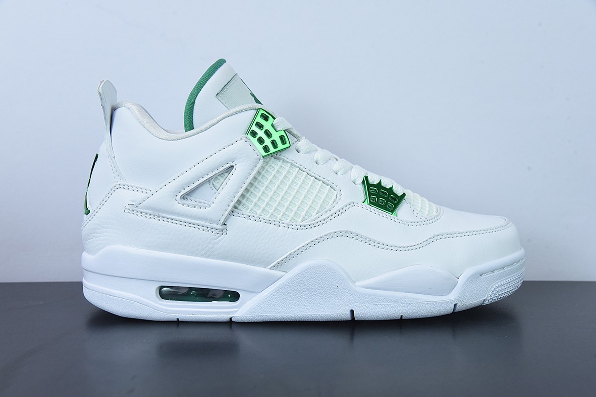 Air Jordan 4 Retro " Green Metallic " AJ4乔4  白绿 男子文化篮球鞋 货号：CT8527-113