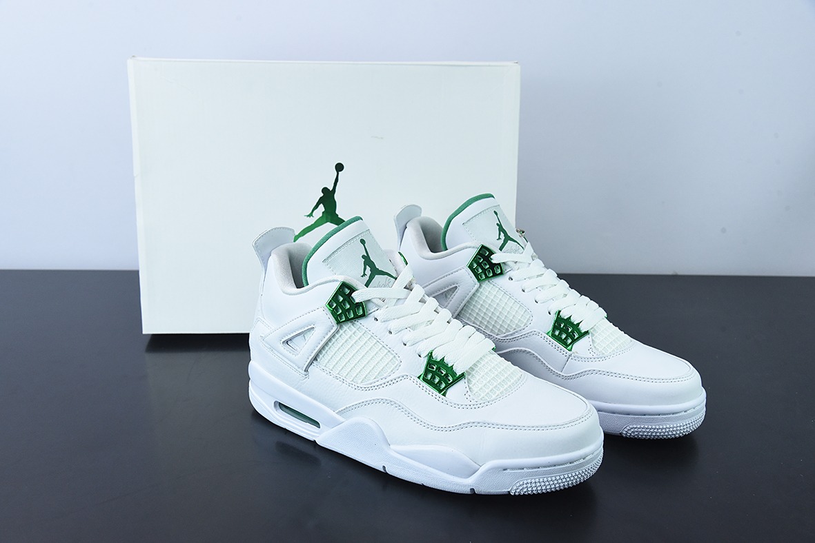 Air Jordan 4 Retro " Green Metallic " AJ4乔4  白绿 男子文化篮球鞋 货号：CT8527-113