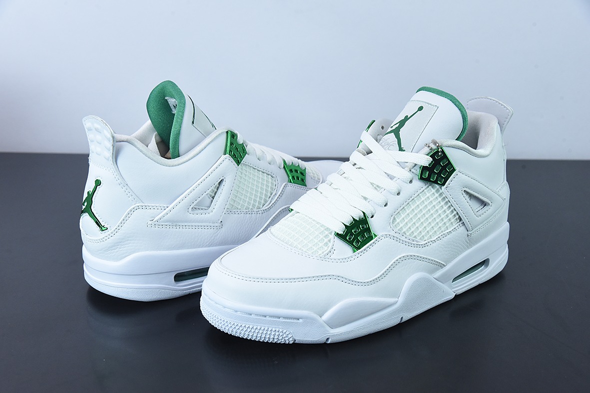 Air Jordan 4 Retro " Green Metallic " AJ4乔4  白绿 男子文化篮球鞋 货号：CT8527-113
