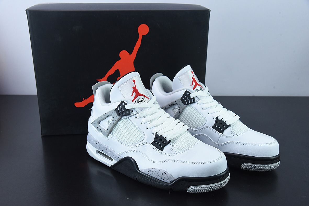 Air Jordan 4 Retro " White Cement " AJ4 白水泥男士运动鞋 货号：840606-192