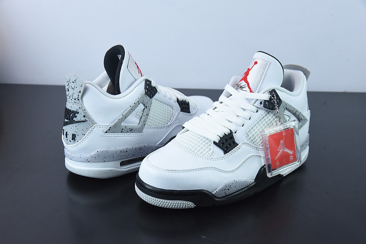 Air Jordan 4 Retro " White Cement " AJ4 白水泥男士运动鞋 货号：840606-192