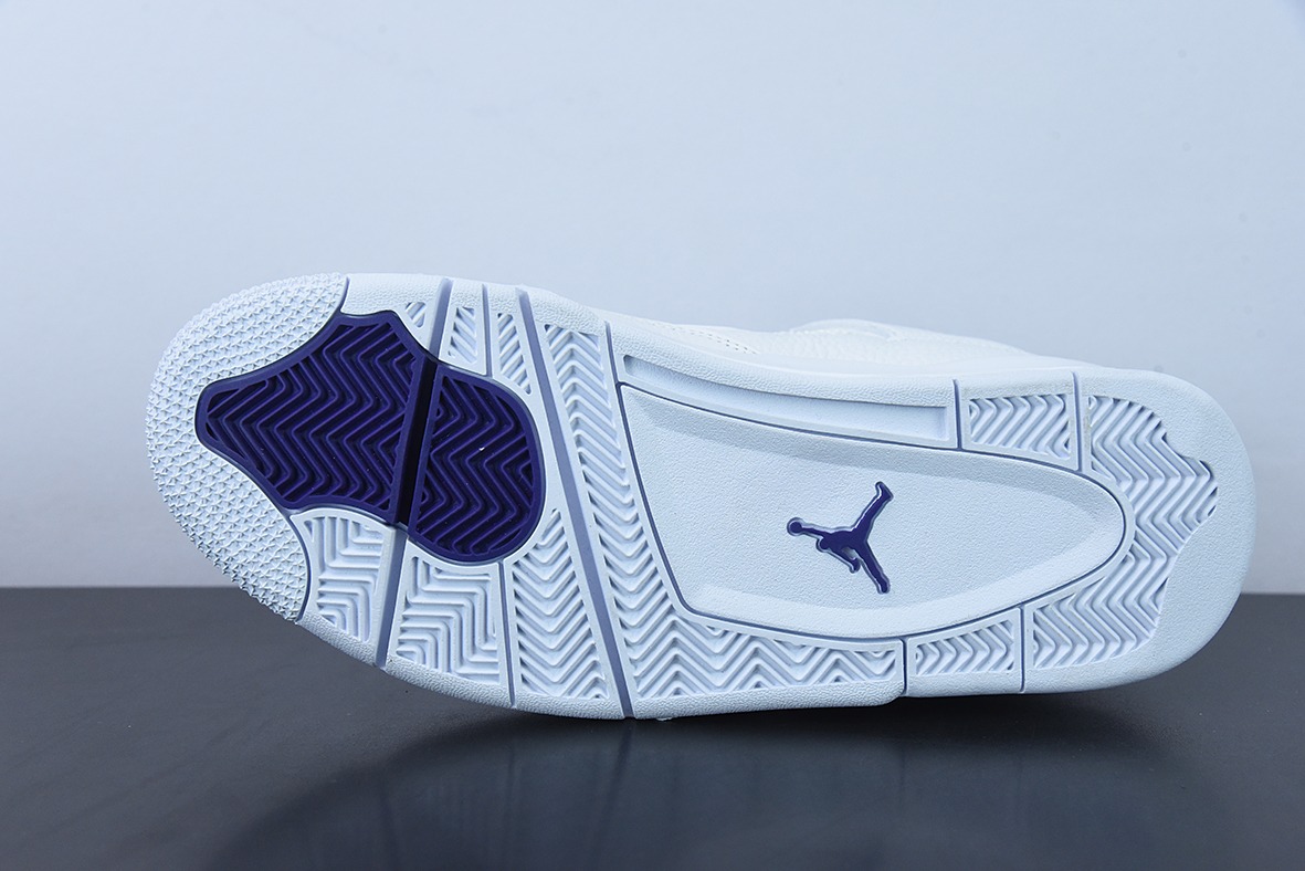 Air Jordan 4 " Purple Metallic "  AJ4 白紫男士运动篮球鞋 货号：CT8527-115