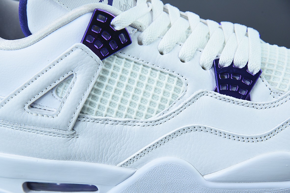 Air Jordan 4 " Purple Metallic "  AJ4 白紫男士运动篮球鞋 货号：CT8527-115