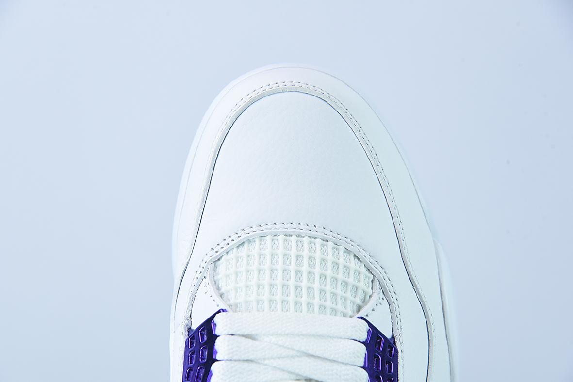 Air Jordan 4 " Purple Metallic "  AJ4 白紫男士运动篮球鞋 货号：CT8527-115