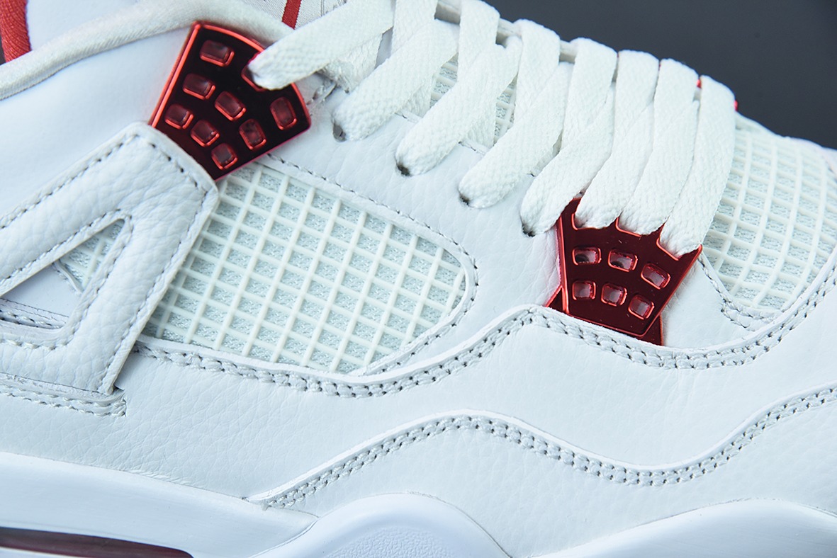 Air Jordan 4 “White University Red”  AJ4白红运动鞋 货号：CT8527-112