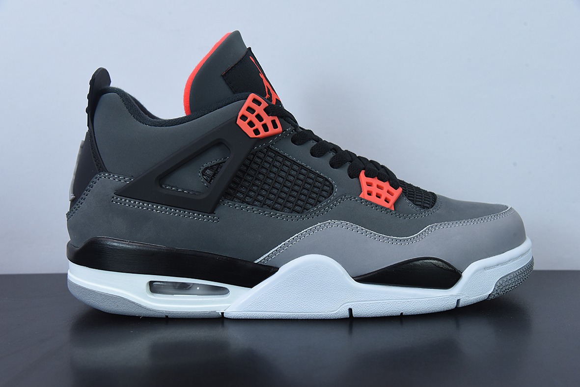 Air Jordan 4 Infrared AJ4黑灰红红外线篮球鞋 货号：DH6927-061