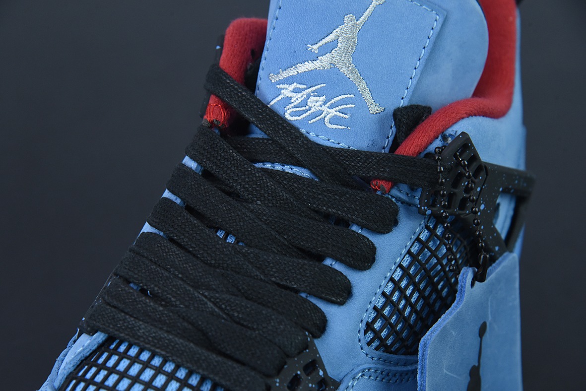 Travis Scott x Air Jordan AJ4 TS联名冰蓝男士运动鞋 货号308497-406