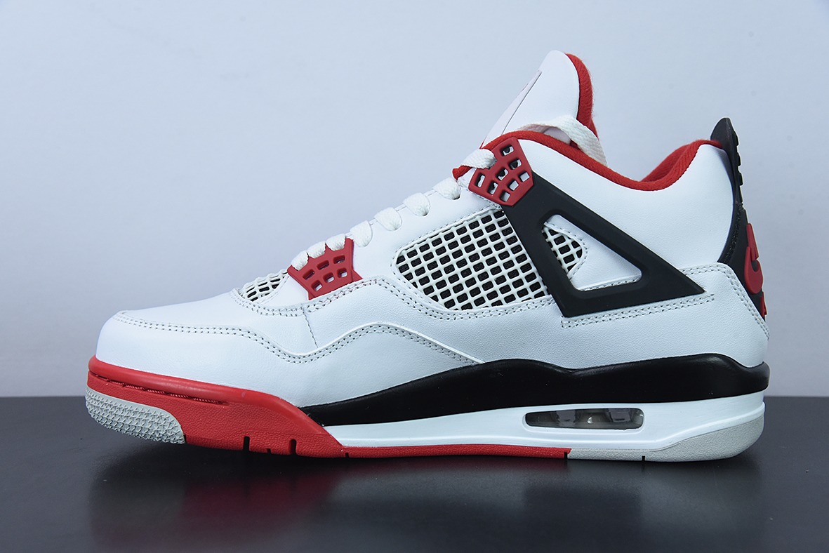 D0F1S5 纯原AJ4 Retro Fire Red AJ4 乔4白红火焰红男士运动鞋 DC7770-160
