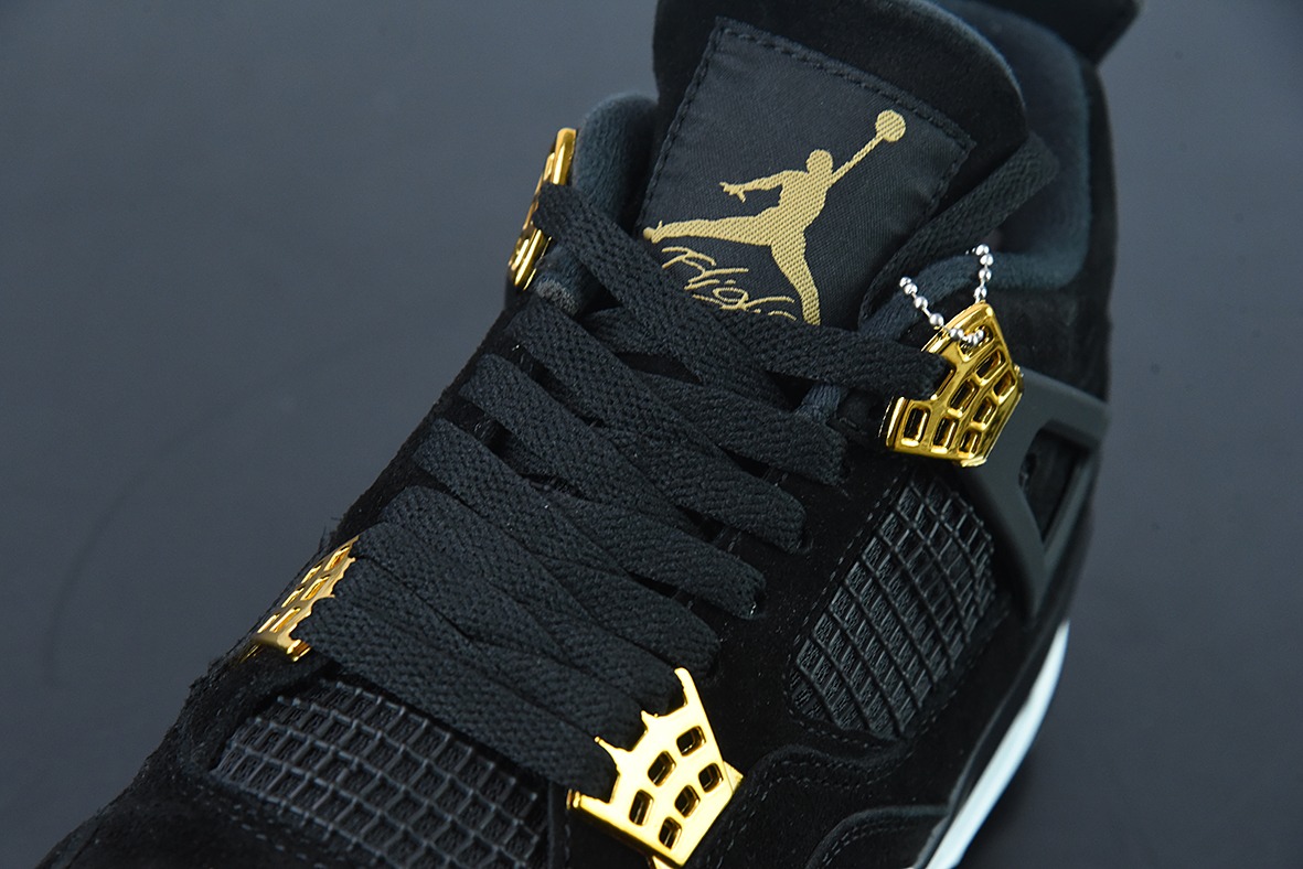 D0F1S5纯原  Air Jordan 4 Retro RoyaltyAJ4华贵 黑金男士运动鞋 货号：308497 032