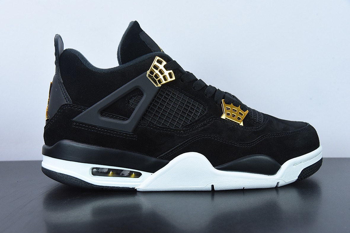 D0F1S5纯原  Air Jordan 4 Retro RoyaltyAJ4华贵 黑金男士运动鞋 货号：308497 032