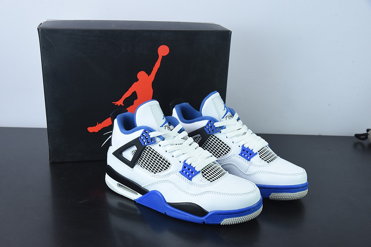 D0F1S5 纯原Air Jordan 4  Retro MotorsportsAJ4 赛车蓝男子运动鞋 货号：308497-117
