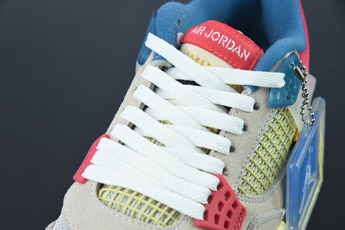 D0F1S5 纯原Union x Air Jordan 4“Guava Ice”南海岸 粉蓝 AJ4乔丹4代UN联名运动鞋 货号：DC9533-800