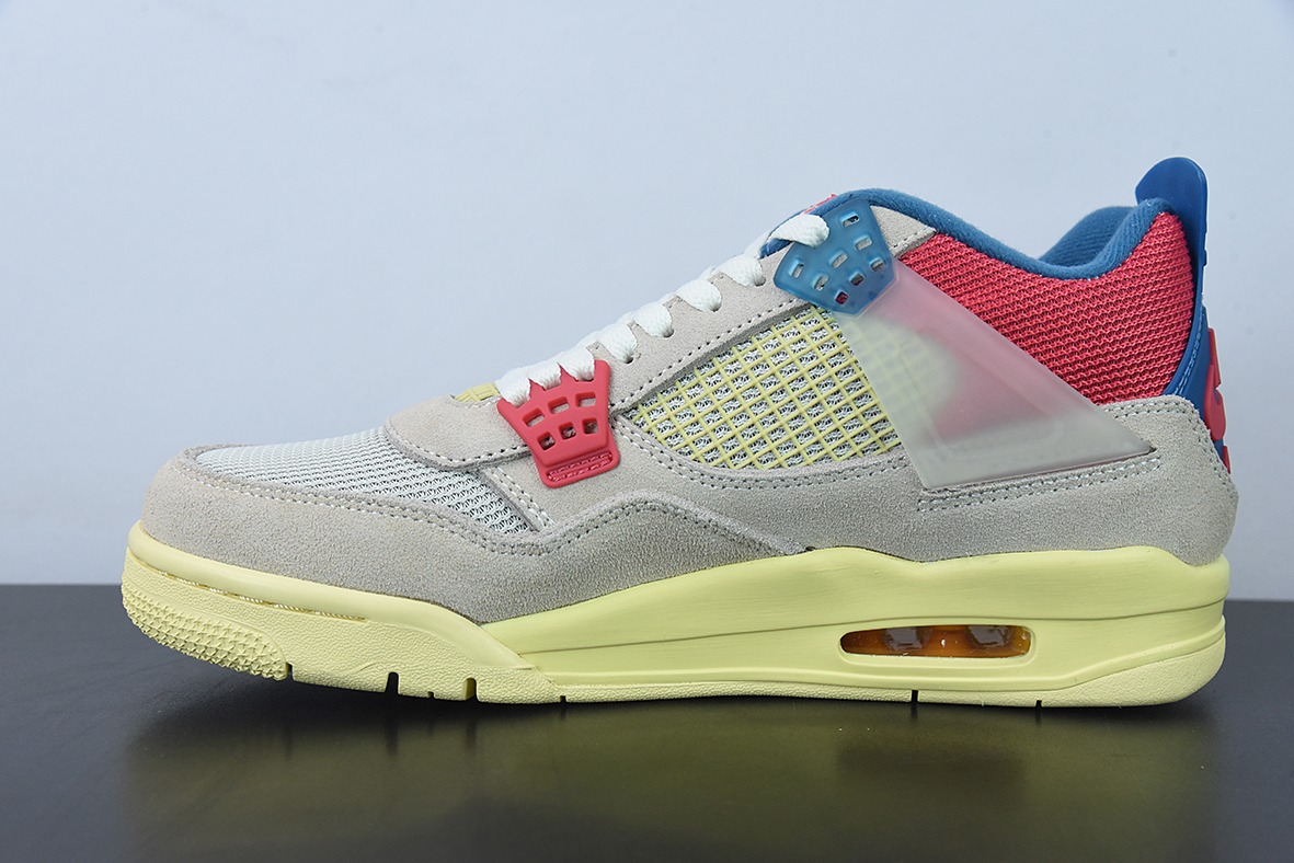 D0F1S5 纯原Union x Air Jordan 4“Guava Ice”南海岸 粉蓝 AJ4乔丹4代UN联名运动鞋 货号：DC9533-800