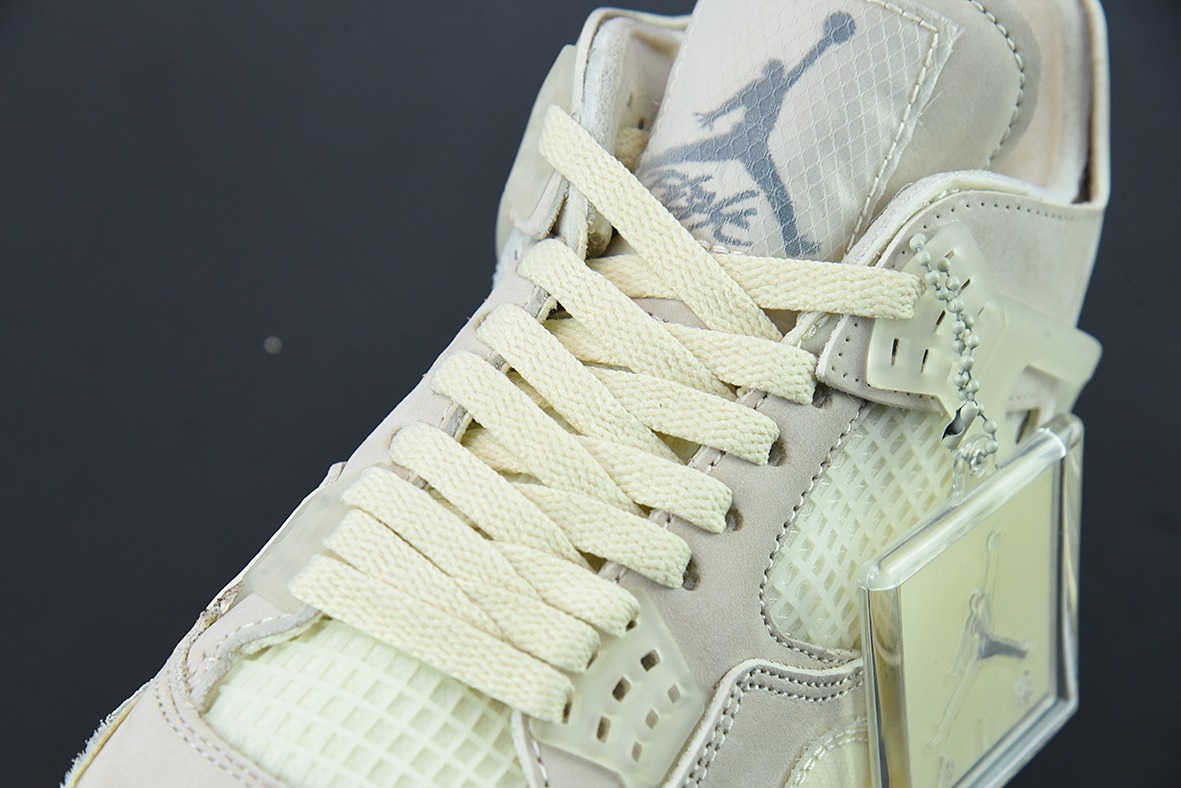 Off-White™ x Air Jordan AJ4 Retro"Cream/Sail"“OW联名白帆”运动鞋 货号：CV9388-100